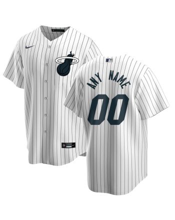 Miami Heat x NY Yankees Baseball Men Custom Jersey - White