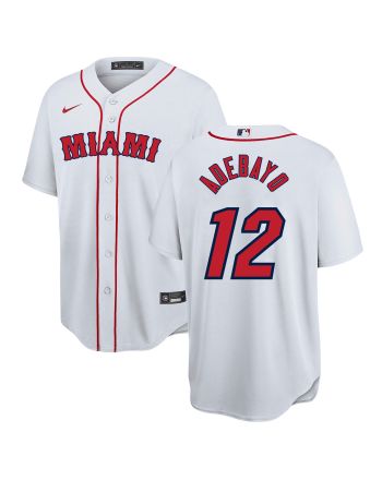 Bam Adebayo 12 Miami Heat x Boston Red Sox Baseball Men Jersey - White