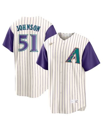 Randy Johnson 51 Arizona Diamondbacks Alternate Cooperstown Collection Player Jersey - Cream/Purple