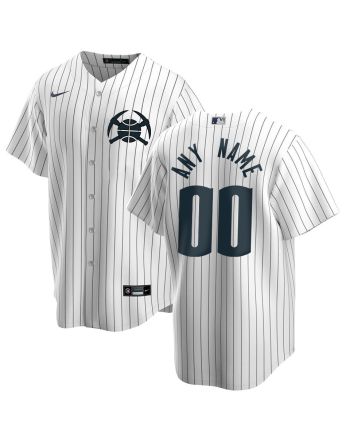 Denver Nuggets x NY Yankees Baseball Men Custom Jersey - White
