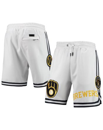 Milwaukee Brewers Team Logo Shorts - White, Men