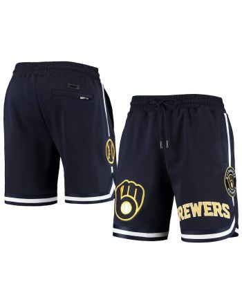 Milwaukee Brewers Team Logo Shorts - Navy, Men